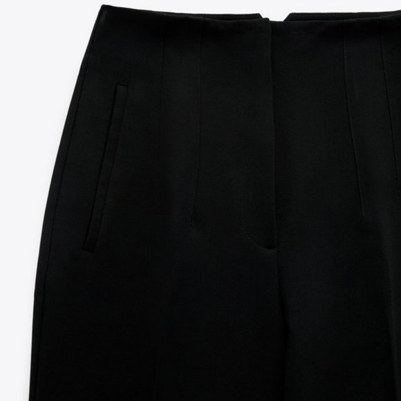 ZARA High-Waisted Pants - Black | 2162/888 - Size S - Picture 3 of 3